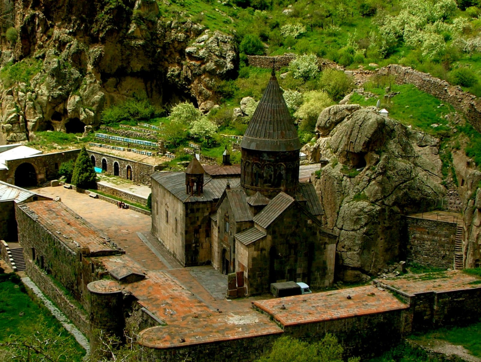 MUST-GO places in ARMENIA🇦🇲2. There are so many UNESCO sites in Armenia but the closest to Yerevan is Geghard monastery partially cut into the rock, which illustrates the very peak of Armenian medieval architecture.